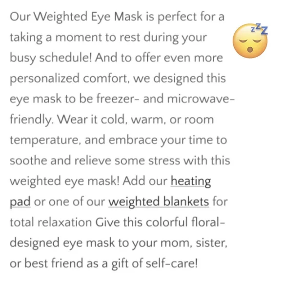 Natural Life weighted eye mask - Picture 5 of 8